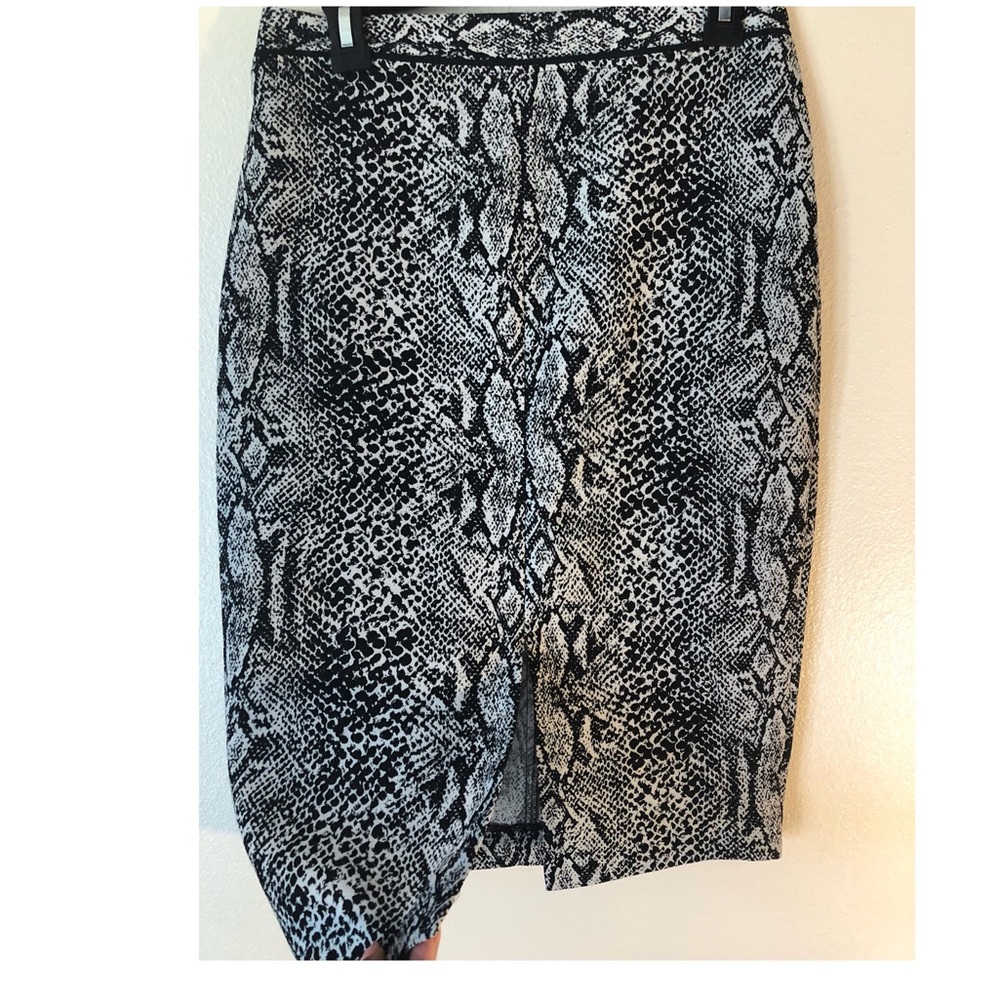 Snakeskin skirt - Black/ White